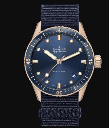 Review Blancpain Fifty Fathoms Bathyscaphe Replica THE FIRST MODERN DIVER’S WATCH 5000 36S40 NAOA - Click Image to Close